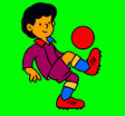 Dibujo Fútbol pintado por Eduardo