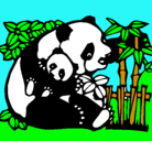 Dibujo Mama panda pintado por ayelen