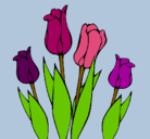 Dibujo Tulipanes pintado por maritapazzzzzzzz