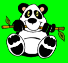 Dibujo Oso panda pintado por asd