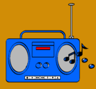 Dibujo Radio cassette 2 pintado por elreydelamusica