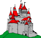 Dibujo Castillo medieval pintado por maxi