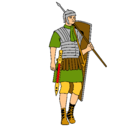 Dibujo Soldado romano pintado por Legionario