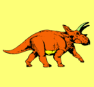 Dibujo Triceratops pintado por carlos