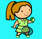 Dibujo Chica tenista pintado por yoydu