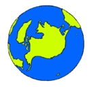 Dibujo Planeta Tierra pintado por nuria