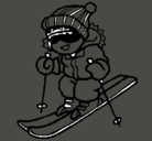 Dibujo Niño esquiando pintado por lucas