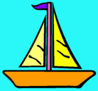 Dibujo Barco velero pintado por ruben