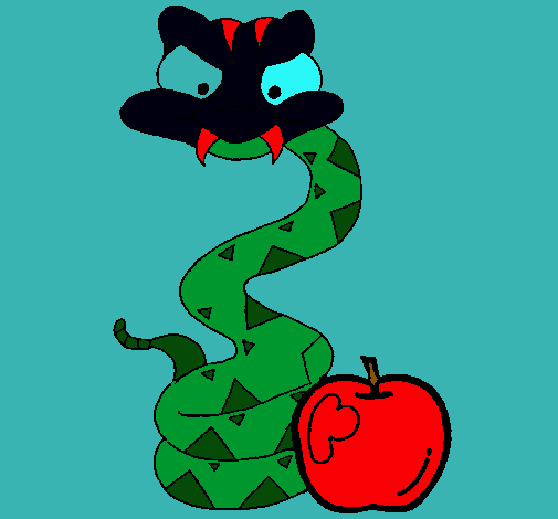 Serpiente y manzana