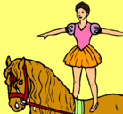 Dibujo Trapecista encima de caballo pintado por ashleymolina