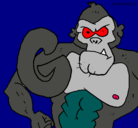 Dibujo Gorila pintado por ASD