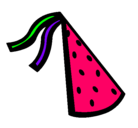 Dibujo Sombrero de cumpleaños pintado por piolin