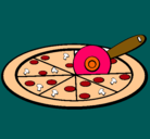 Dibujo Pizza pintado por santiehecatl