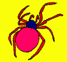 Dibujo Araña venenosa pintado por eveline