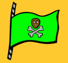 Dibujo Bandera pirata pintado por francisco
