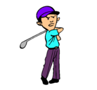 Dibujo Jugador de golf pintado por gabriela