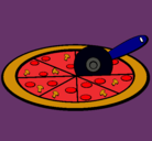 Dibujo Pizza pintado por branon