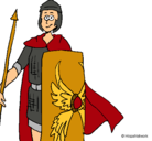 Dibujo Soldado romano II pintado por guardia