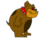 Dibujo Bulldog inglés pintado por lucia