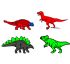 Dibujo Dinosaurios de tierra pintado por fran
