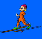 Dibujo Esquí de fondo pintado por doramarta