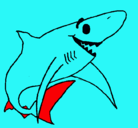 Dibujo Tiburón alegre pintado por tomas