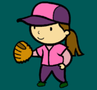 Dibujo Jugadora de béisbol pintado por crispat