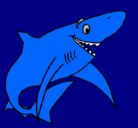 Dibujo Tiburón alegre pintado por lisandro