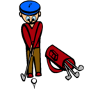 Dibujo Jugador de golf II pintado por luisito