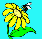 Dibujo Margarita con abeja pintado por AnaLuisa