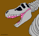 Dibujo Esqueleto tiranosaurio rex pintado por MAXIMILIANO