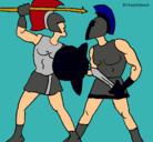 Dibujo Lucha de gladiadores pintado por bruno