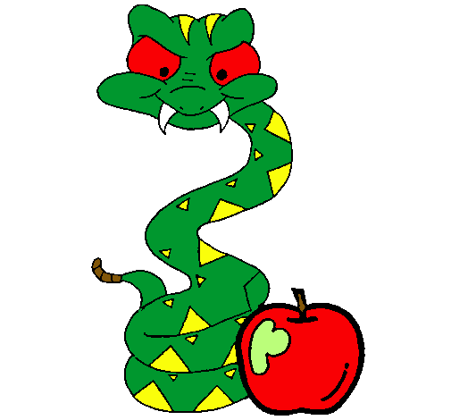 Serpiente y manzana