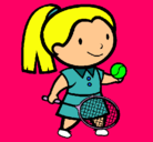 Dibujo Chica tenista pintado por mayravillavicencio
