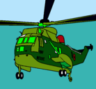 Dibujo Helicóptero al rescate pintado por caricatura