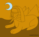 Dibujo Esfinge pintado por egipto