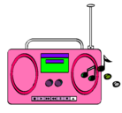Dibujo Radio cassette 2 pintado por MELINA