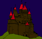 Dibujo Castillo medieval pintado por am