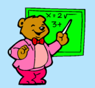 Dibujo Profesor oso pintado por miha