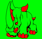 Dibujo Rinoceronte II pintado por adan
