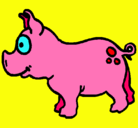 Dibujo Cerdo pintado por laura