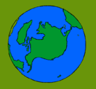 Dibujo Planeta Tierra pintado por naomi