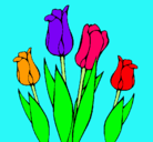 Dibujo Tulipanes pintado por laura