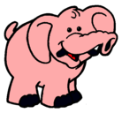 Dibujo Elefante pintado por cerdo
