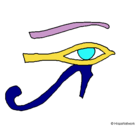 Dibujo Ojo Horus pintado por KARLA