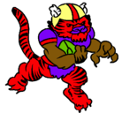 Dibujo Jugador tigre pintado por rodrigoxx