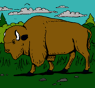 Dibujo Búfalo  pintado por rocio