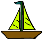 Dibujo Barco velero pintado por pilar