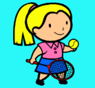 Dibujo Chica tenista pintado por alex