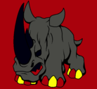 Dibujo Rinoceronte II pintado por javier